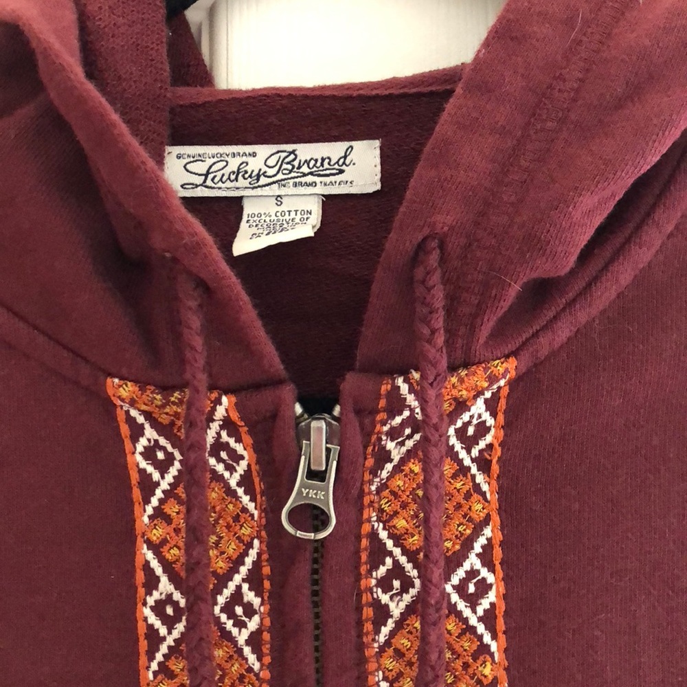 Lucky Brand zip up hoodie - sz S